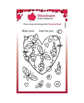 Woodware Butterfly Heart Clear Stamps (FRS965) (OUTLET) Woodware Butterfly Heart Clear Stamps (FRS965) (OUTLET)