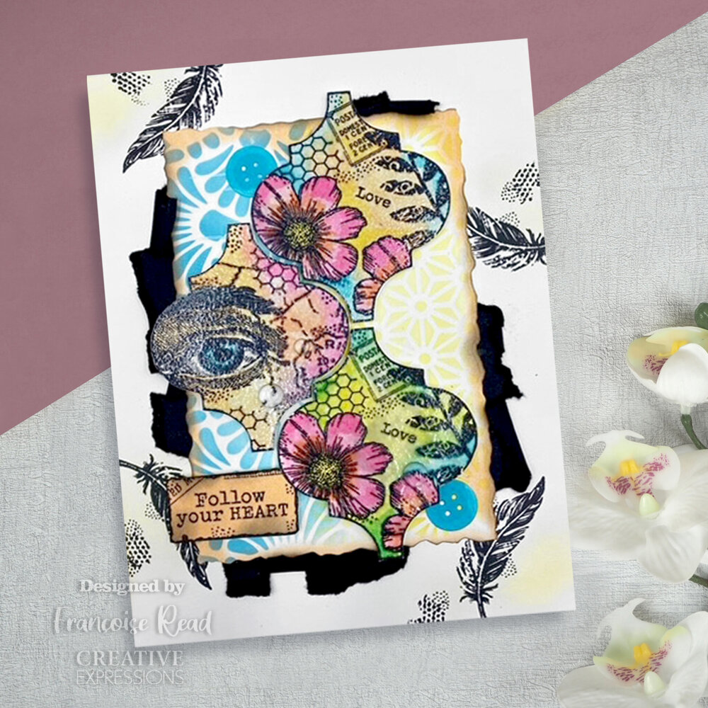 Woodware Vintage Tiles Clear Stamps (FRS986) (OUTLET)