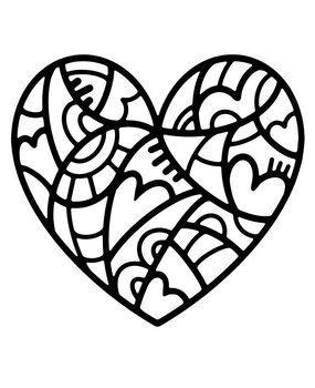 Woodware Heart Window Stencil (FRST048) (OUTLET)