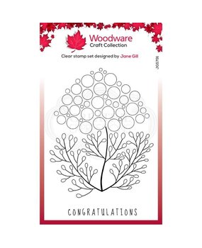Woodware Bubble Bloom Carrie Clear Stamp (JGS791) (OUTLET)