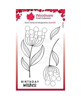 Woodware Bubble Bloom Jeanie Clear Stamp (JGS792 ) (OUTLET)