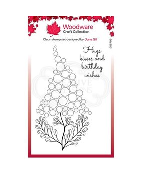 Woodware Bubble Bloom Betty Clear Stamp (JGS798) (OUTLET)