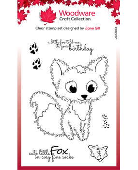 Woodware Fuzzie Friends Freddie Fox Clear Stamp (JGS803) (OUTLET)