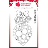 Woodware Big Bubble Bauble Best Wishes Clear Stamps (JGS814) (OUTLET)