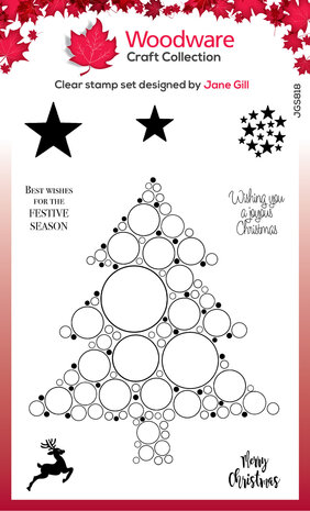 Woodware Big Bubble Christmas Tree Clear Stamps (JGS818) (OUTLET) Woodware Big Bubble Christmas Tree Clear Stamps (JGS818) (OUTLET)