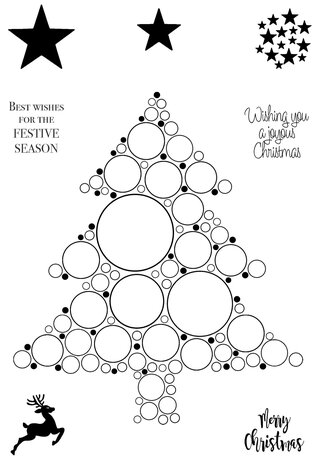 Woodware Big Bubble Christmas Tree Clear Stamps (JGS818) (OUTLET) Woodware Big Bubble Christmas Tree Clear Stamps (JGS818) (OUTLET)