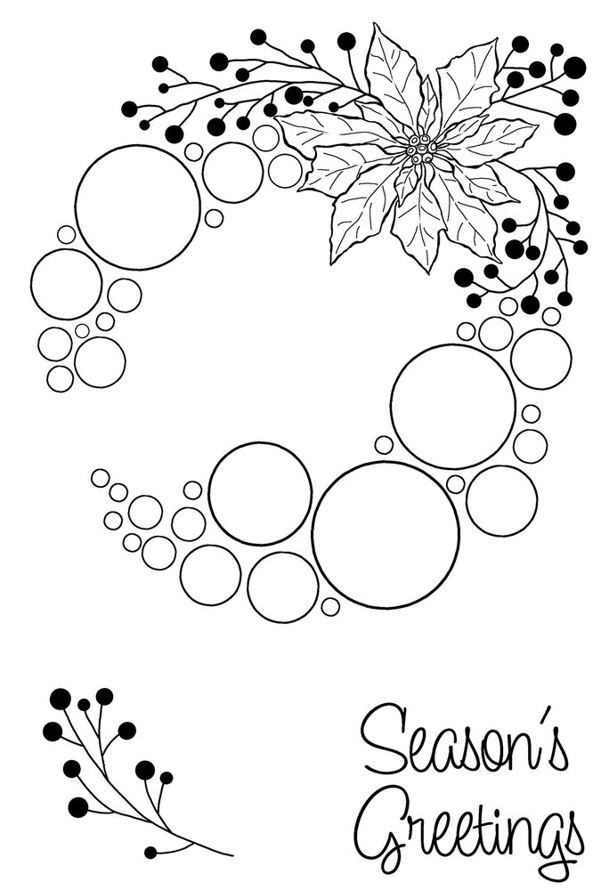 Woodware Big Bubble Poinsettia Ring Clear Stamps (JGS821) (OUTLET) Woodware Big Bubble Poinsettia Ring Clear Stamps (JGS821) (OUTLET)