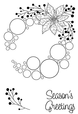 Woodware Big Bubble Poinsettia Ring Clear Stamps (JGS821) (OUTLET) Woodware Big Bubble Poinsettia Ring Clear Stamps (JGS821) (OUTLET)