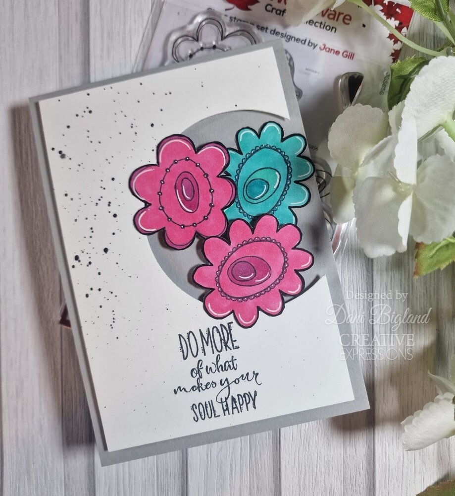 Woodware Petal Doodles Happy Soul Clear Stamps (JGS856) (OUTLET) Woodware Petal Doodles Happy Soul Clear Stamps (JGS856) (OUTLET)