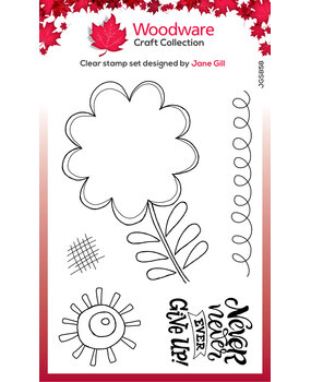 Woodware Petal Doodles Never Give Up Clear Stamps (JGS858) (OUTLET) Woodware Petal Doodles Never Give Up Clear Stamps (JGS858) (OUTLET)