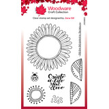 Woodware Petal Doodles Live Life Clear Stamps (JGS860) (OUTLET)