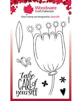 Woodware Petal Doodles Take Care Clear Stamps (JGS861) (OUTLET) Woodware Petal Doodles Take Care Clear Stamps (JGS861) (OUTLET)