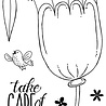 Woodware Petal Doodles Take Care Clear Stamps (JGS861) (OUTLET)