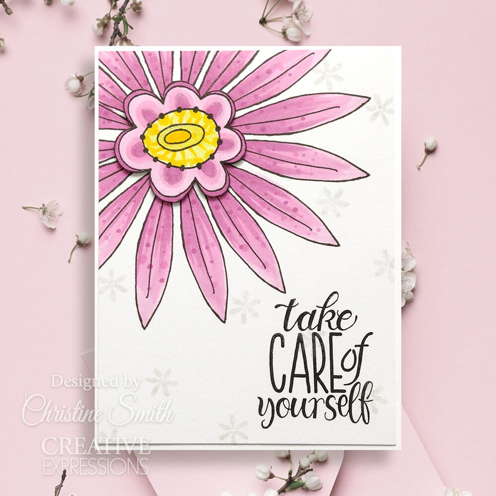 Woodware Petal Doodles Take Care Clear Stamps (JGS861) (OUTLET)