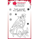 Woodware Singles Bubble Birds Simone Clear Stamps (JGS879) (OUTLET)