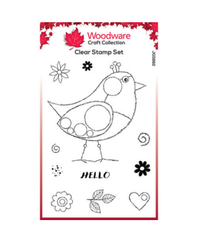 Woodware Singles Bubble Birds Diego Clear Stamps (JGS882) (OUTLET) Woodware Singles Bubble Birds Diego Clear Stamps (JGS882) (OUTLET)