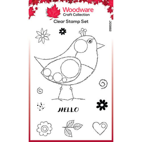 Woodware Singles Bubble Birds Diego Clear Stamps (JGS882) (OUTLET) Woodware Singles Bubble Birds Diego Clear Stamps (JGS882) (OUTLET)