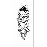 The Crafter's Workshop Ice Cream Cone Slimline Stencil (TCW2328) (OUTLET)