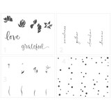 The Crafter's Workshop Word Flowers 5,5x4,25 Inch Layered Stencil (TCW6018) (OUTLET)