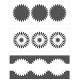 The Crafter's Workshop Triple Daisies Slimline Layered Stencil (TCW6023) (OUTLET)