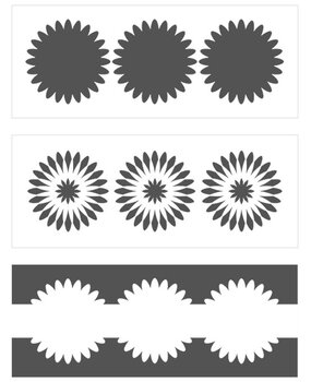 The Crafter's Workshop Triple Daisies Slimline Layered Stencil (TCW6023) (OUTLET) The Crafter's Workshop Triple Daisies Slimline Layered Stencil (TCW6023) (OUTLET)