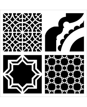 The Crafter's Workshop Marrakesh Tiles 12x12 Inch Stencil (TCW966) (OUTLET) The Crafter's Workshop Marrakesh Tiles 12x12 Inch Stencil (TCW966) (OUTLET)