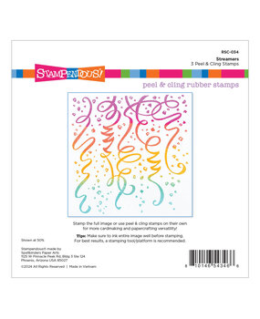 Stampendous! Streamers Cling Rubber Stamp (RSC-034) (OUTLET) Stampendous! Streamers Cling Rubber Stamp (RSC-034) (OUTLET)