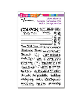 Stampendous! Coupons Gift Perfectly Clear Stamps (SSC1351) (OUTLET) Stampendous! Coupons Gift Perfectly Clear Stamps (SSC1351) (OUTLET)