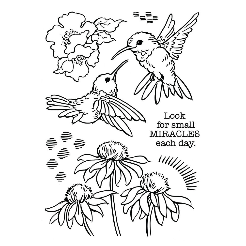 Stampendous! Hummingbird Day Clear Stamps (STP-193) (OUTLET)