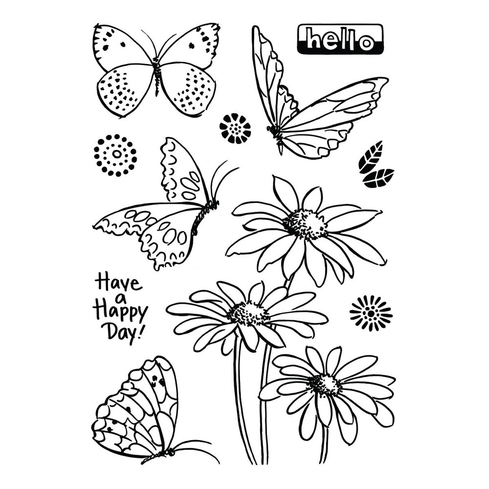 Stampendous! Hello Butterfly Clear Stamps (STP-194) (OUTLET) Stampendous! Hello Butterfly Clear Stamps (STP-194) (OUTLET)