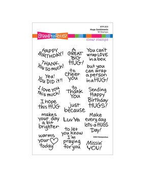 Stampendous! Hugs Sentiments Clear Stamps (STP-203) (OUTLET) Stampendous! Hugs Sentiments Clear Stamps (STP-203) (OUTLET)