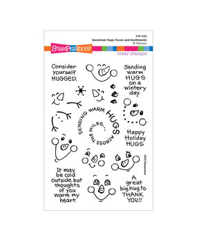 Stampendous! Snowman Hugs Faces & Sentiments Clear Stamps (STP-206) (OUTLET) Stampendous! Snowman Hugs Faces & Sentiments Clear Stamps (STP-206) (OUTLET)