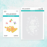 Spellbinders Floral Hello Stencil and Die Bundle (BD-0750) (OUTLET)