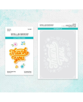 Spellbinders Floral Thank You Stencil and Die Bundle (BD-0752) (OUTLET) Spellbinders Floral Thank You Stencil and Die Bundle (BD-0752) (OUTLET)