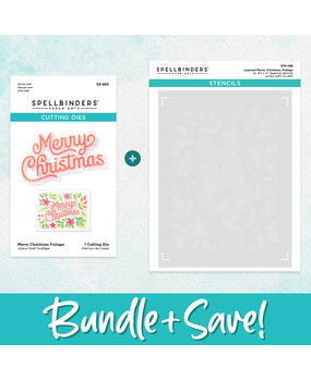 Spellbinders Layered Merry Christmas Foliage Stencil & Die Bundle (BD-0778) (OUTLET) Spellbinders Layered Merry Christmas Foliage Stencil & Die Bundle (BD-0778) (OUTLET)