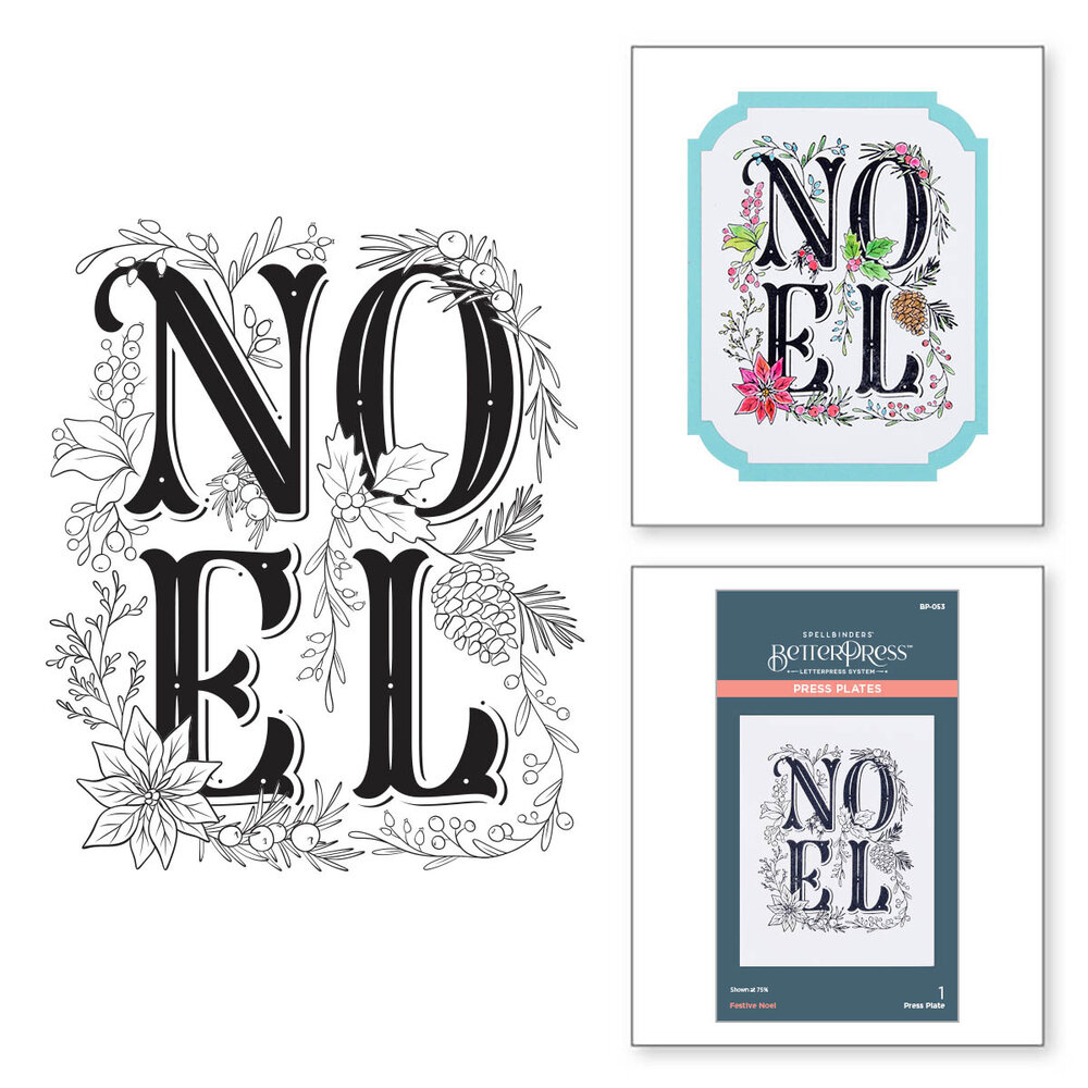 Spellbinders Festive Noel Press Plate (BP-053) (OUTLET)