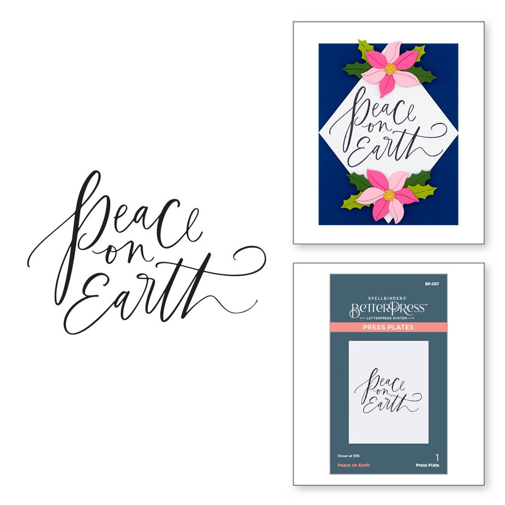 Spellbinders Peace on Earth Press Plate (BP-057) (OUTLET) Spellbinders Peace on Earth Press Plate (BP-057) (OUTLET)