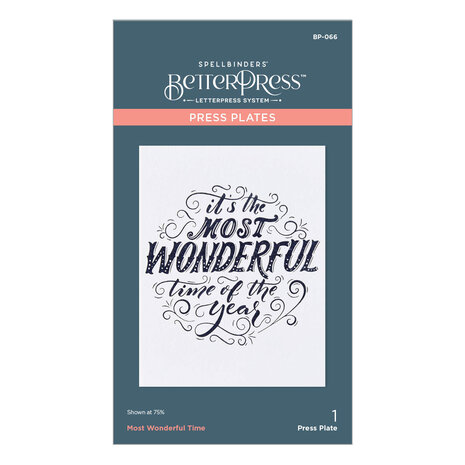 Spellbinders Most Wonderful Time Press Plate (BP-066) (OUTLET) Spellbinders Most Wonderful Time Press Plate (BP-066) (OUTLET)