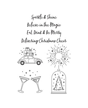 Spellbinders Christmas Icons Press Plate (BP-074) (OUTLET)