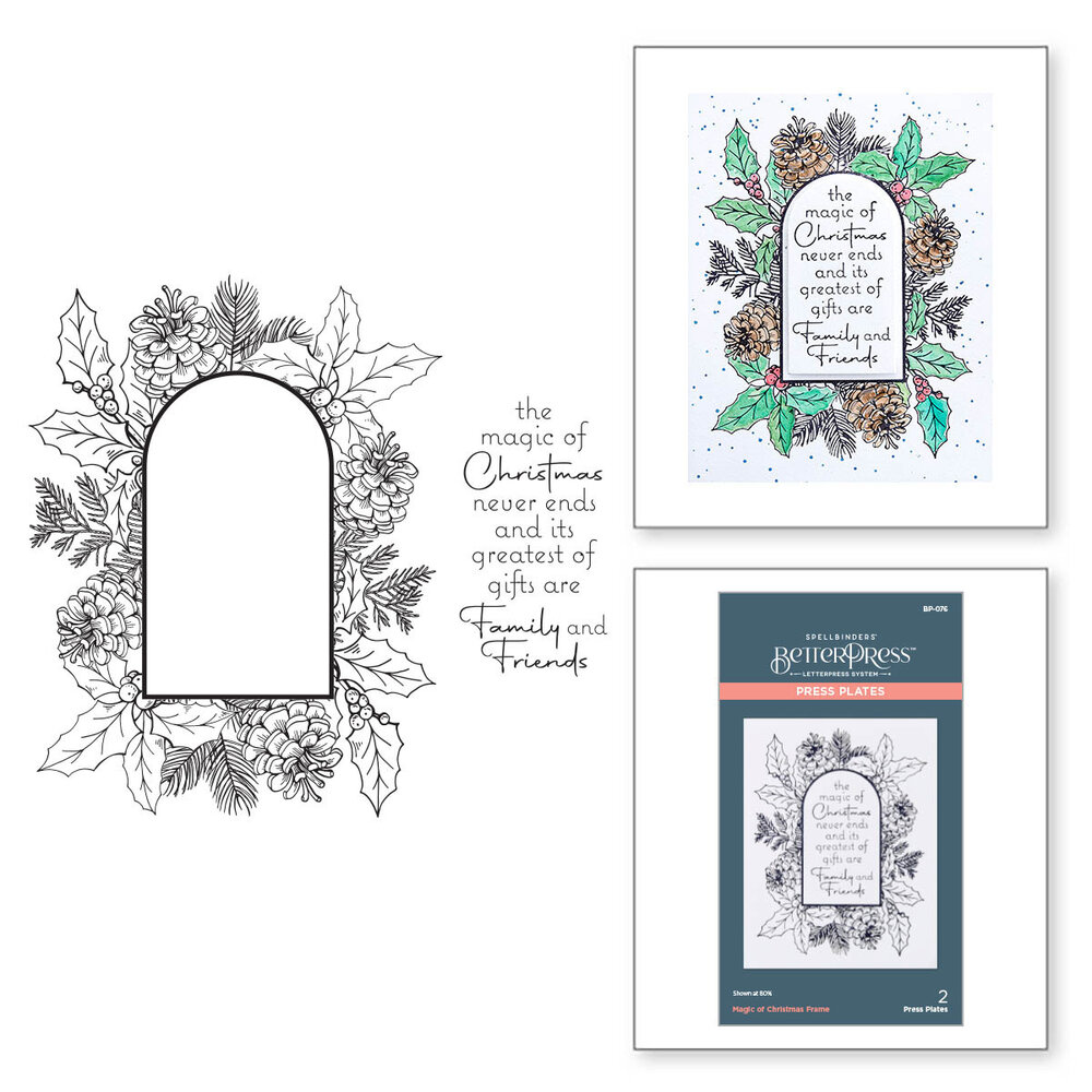 Spellbinders Magic of Christmas Frame Press Plates (BP-076) (OUTLET)