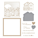 Spellbinders You are My Home Glimmer Hot Foil Plate & Die (GLP-283) (OUTLET)