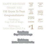 Spellbinders We Dance Glimmer Sentiments Glimmer Hot Foil Plate & Die (GLP-312) (OUTLET)