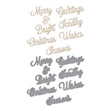 Spellbinders Merry Glimmer Sentiments Glimmer Hot Foil Plate & Die (GLP-346) (OUTLET)