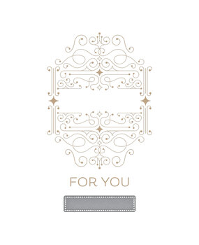 Spellbinders Four Petal Scroll Label Glimmer Hot Foil Plate & Die Set (GLP-370) (OUTLET)