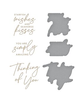 Spellbinders Seahorse Kisses Sentiments Glimmer Hot Foil Plate & Die Set (GLP-372) (OUTLET) Spellbinders Seahorse Kisses Sentiments Glimmer Hot Foil Plate & Die Set (GLP-372) (OUTLET)