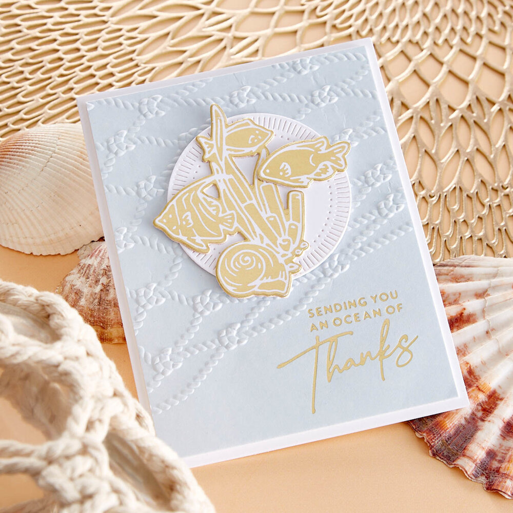 Spellbinders Seahorse Kisses Sentiments Glimmer Hot Foil Plate & Die Set (GLP-372) (OUTLET) Spellbinders Seahorse Kisses Sentiments Glimmer Hot Foil Plate & Die Set (GLP-372) (OUTLET)