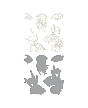 Spellbinders Under the Sea Glimmer Hot Foil Plate & Die Set (GLP-374) (OUTLET)