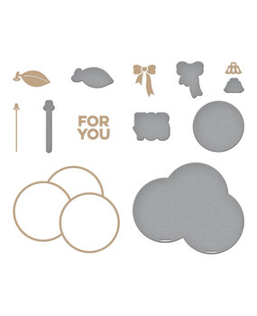 Spellbinders Party Balloons Bouquet Glimmer Hot Foil Plate & Die Set (GLP-397) (OUTLET)