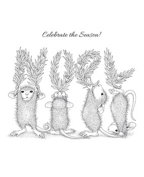 Spellbinders Noel Cling Rubber Stamp (RSC-013) (OUTLET)