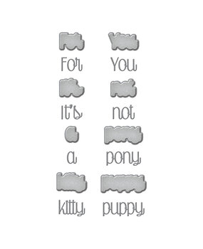 Spellbinders It's Not a Puppy Etched Dies (S2-349) (OUTLET) Spellbinders It's Not a Puppy Etched Dies (S2-349) (OUTLET)